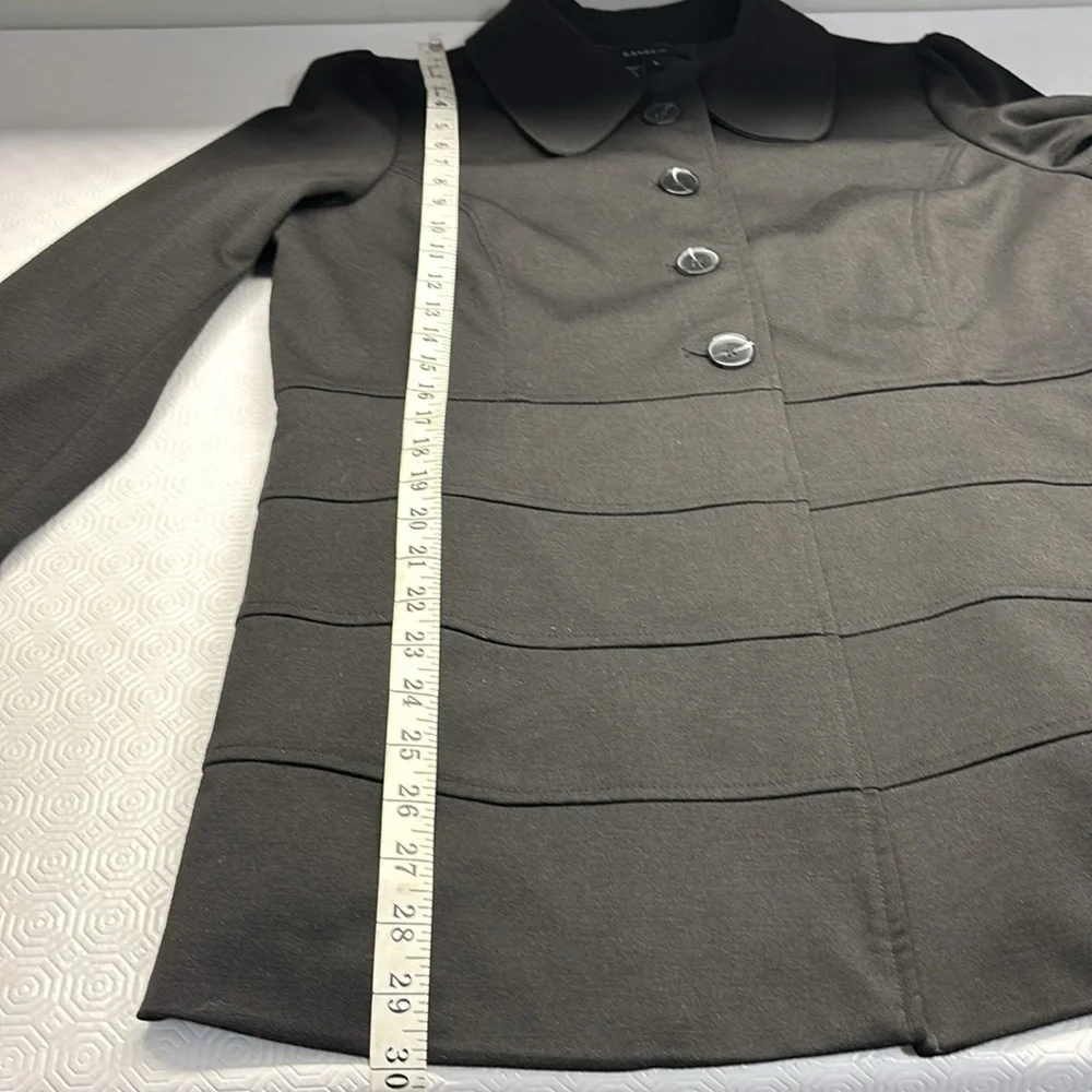 Sandro Lightweight Jacket Button Front Size Large Black - Picture 11 of 11